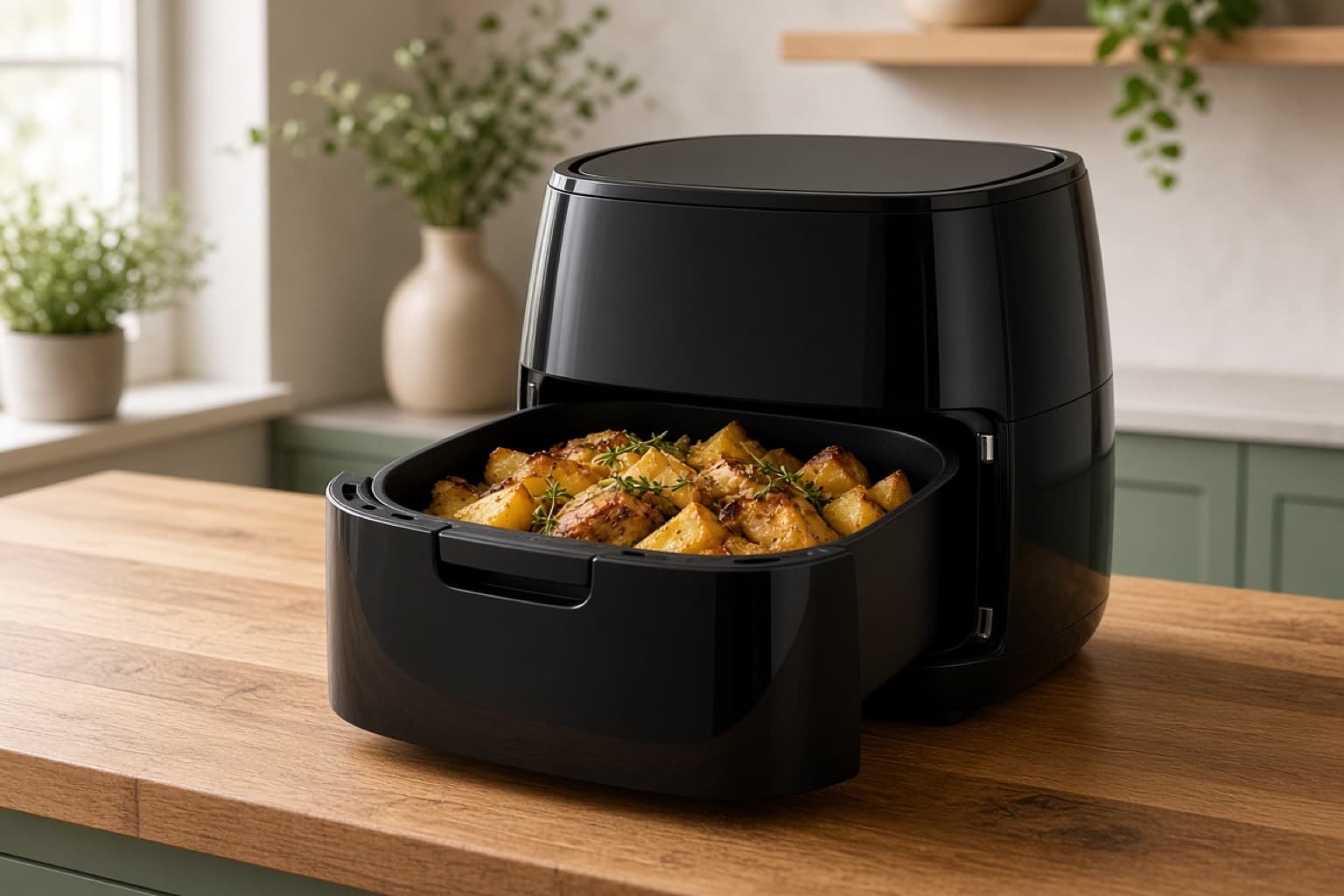 Ninja Foodi FlexDrawer AF500EU — bred skuffe med udtagelig skillevæg
