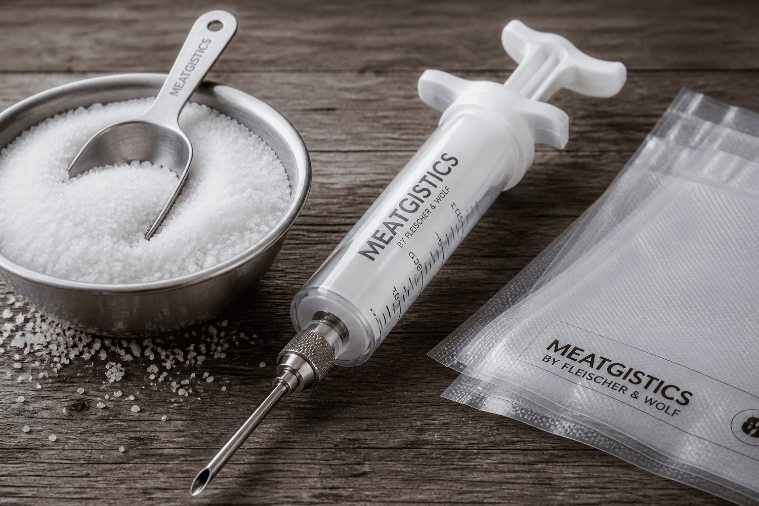 Lage-sprøjte, salt og vakuumposer