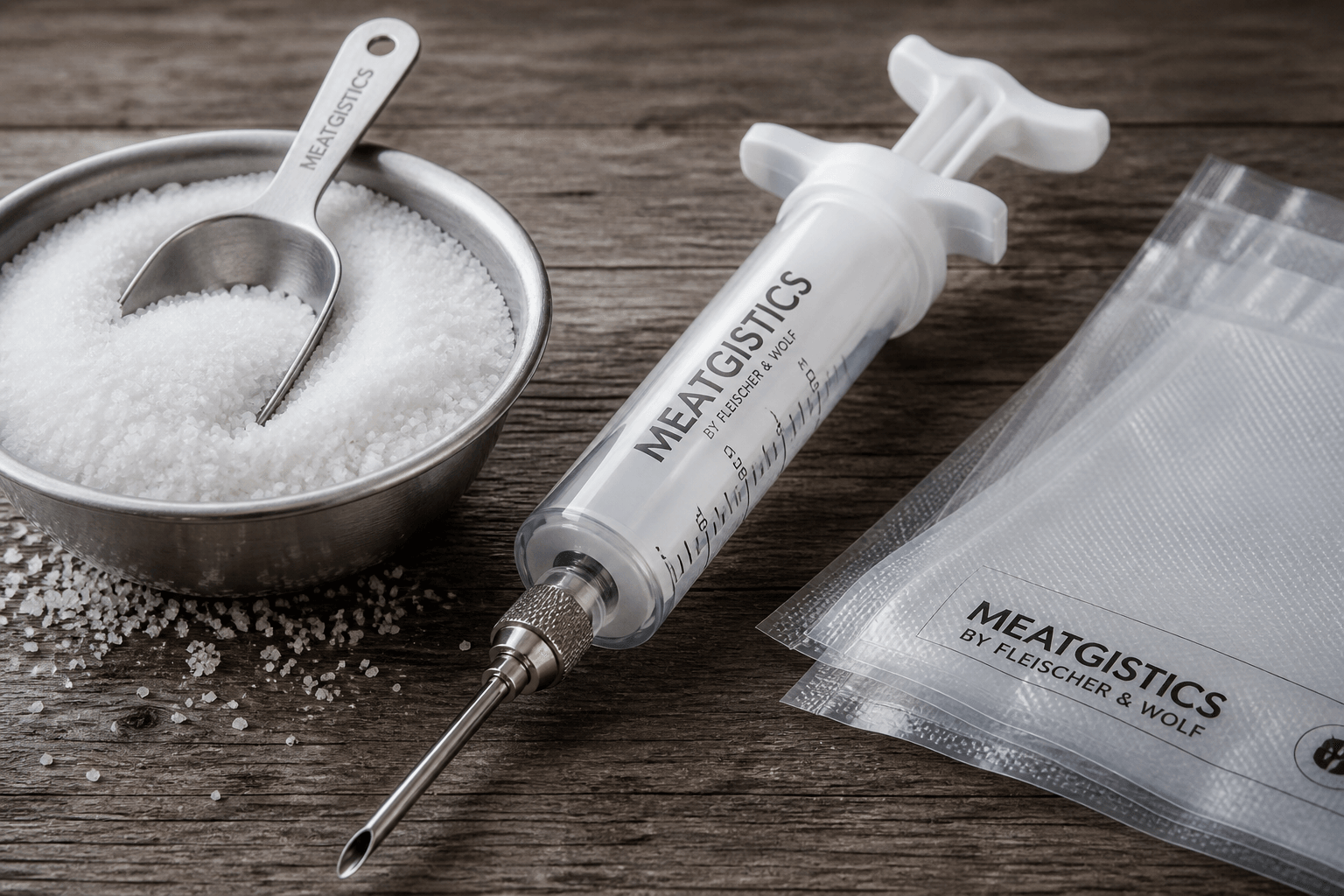 Lage-sprøjte, salt og vakuumposer