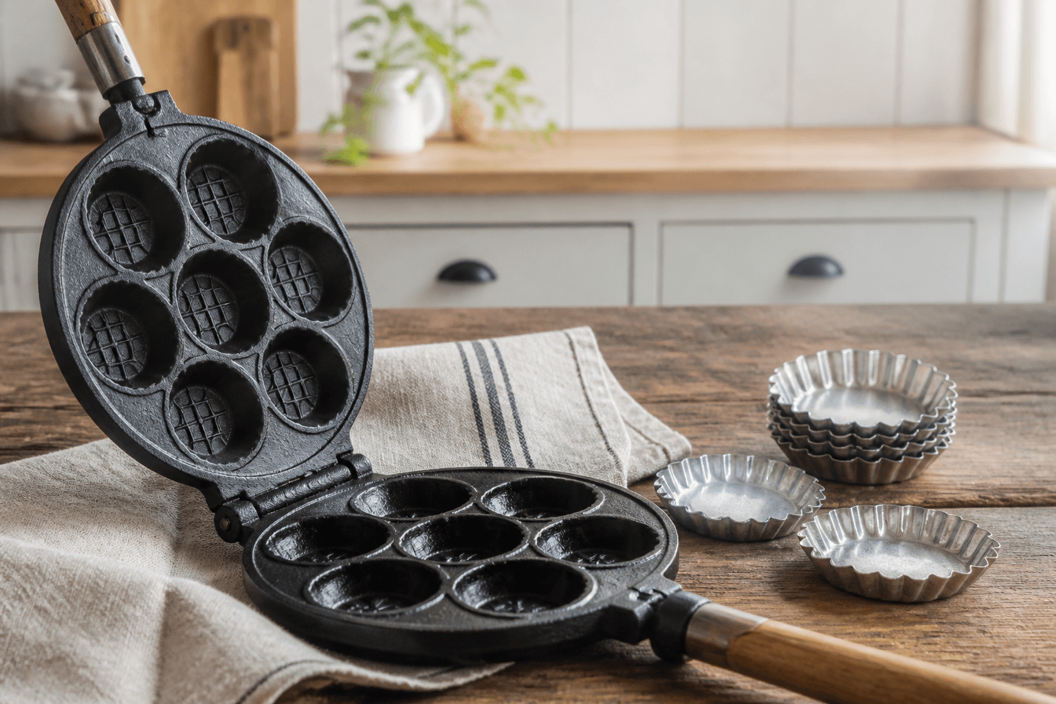Tarteletjern og tomme tarteletforme