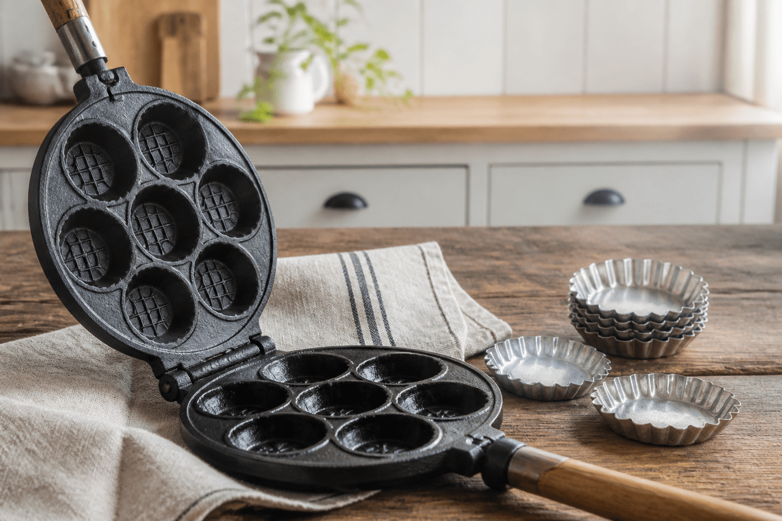 Tarteletjern og tomme tarteletforme