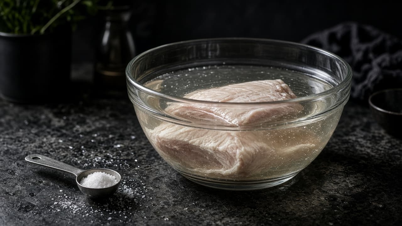 Kød i klar saltlage klar til sprængning