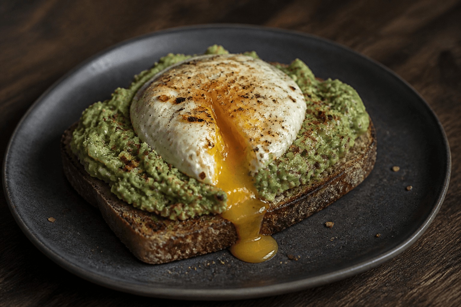 Avocado-toast med bagt æg