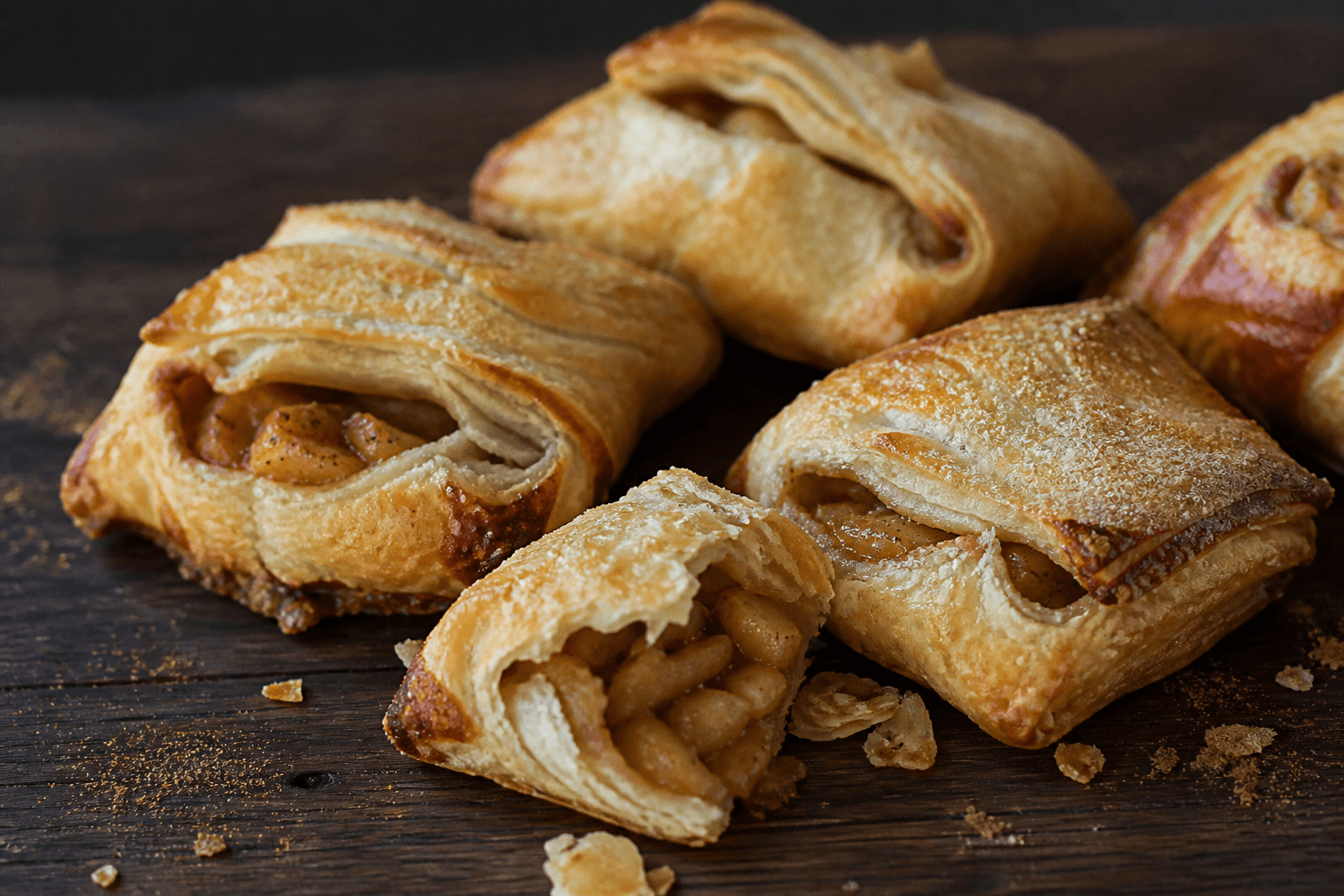 Butterdejspakker med æble og kanel