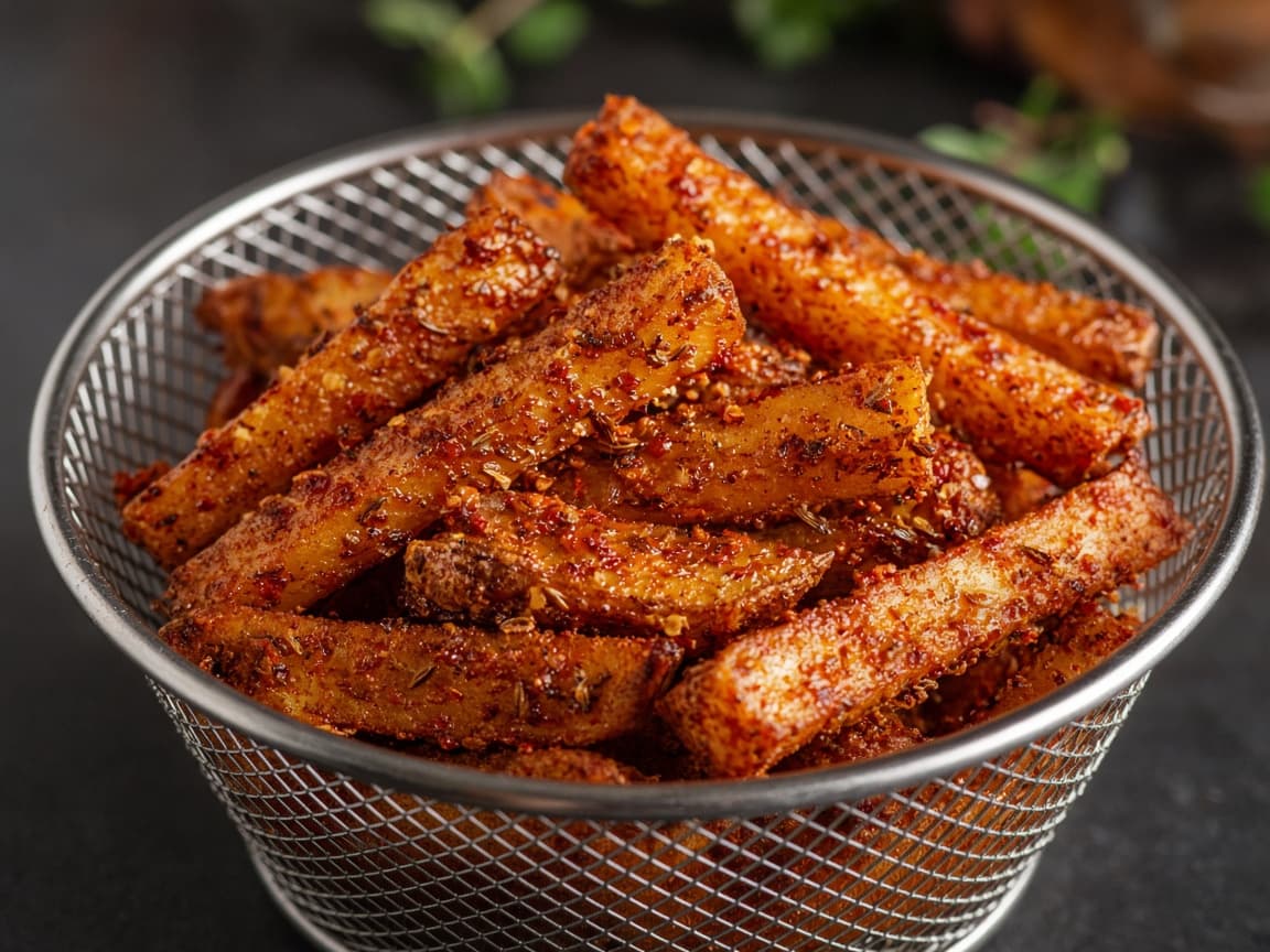 Spicy grovfritter med chili og spidskommen fra airfryeren