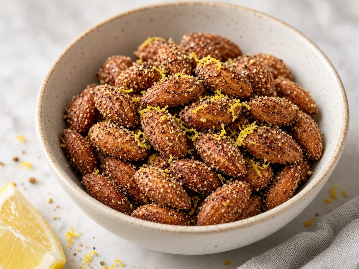 Citronpeber-mandler med havsalt