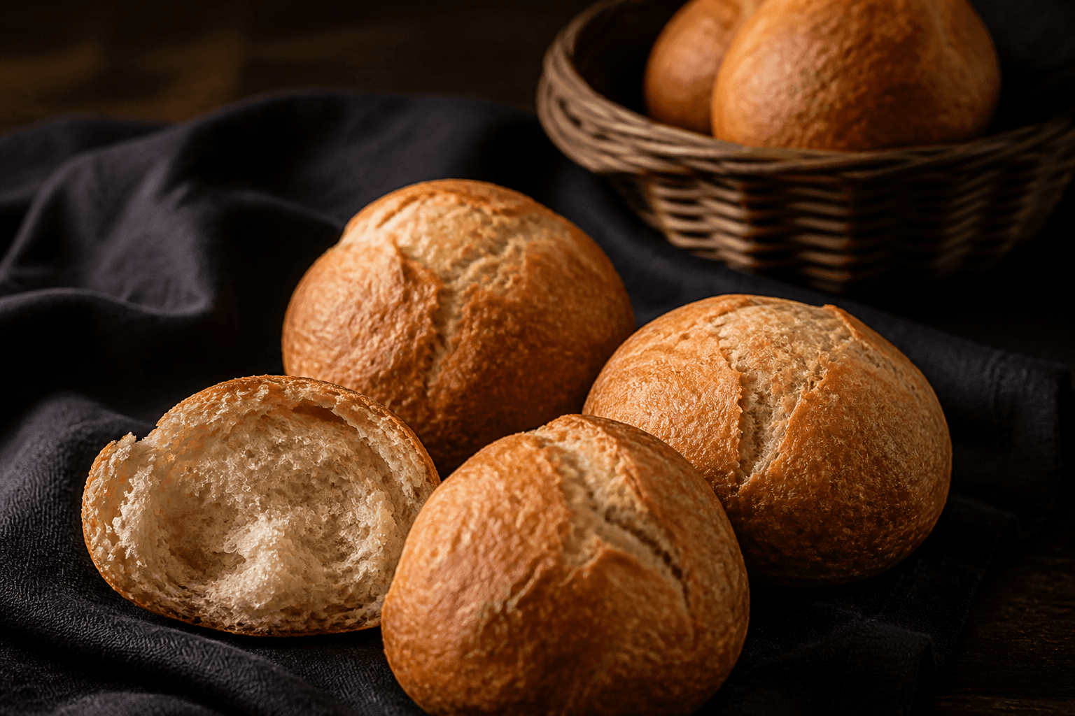 Glutenfrie rundstykker bagt fra frost i airfryer