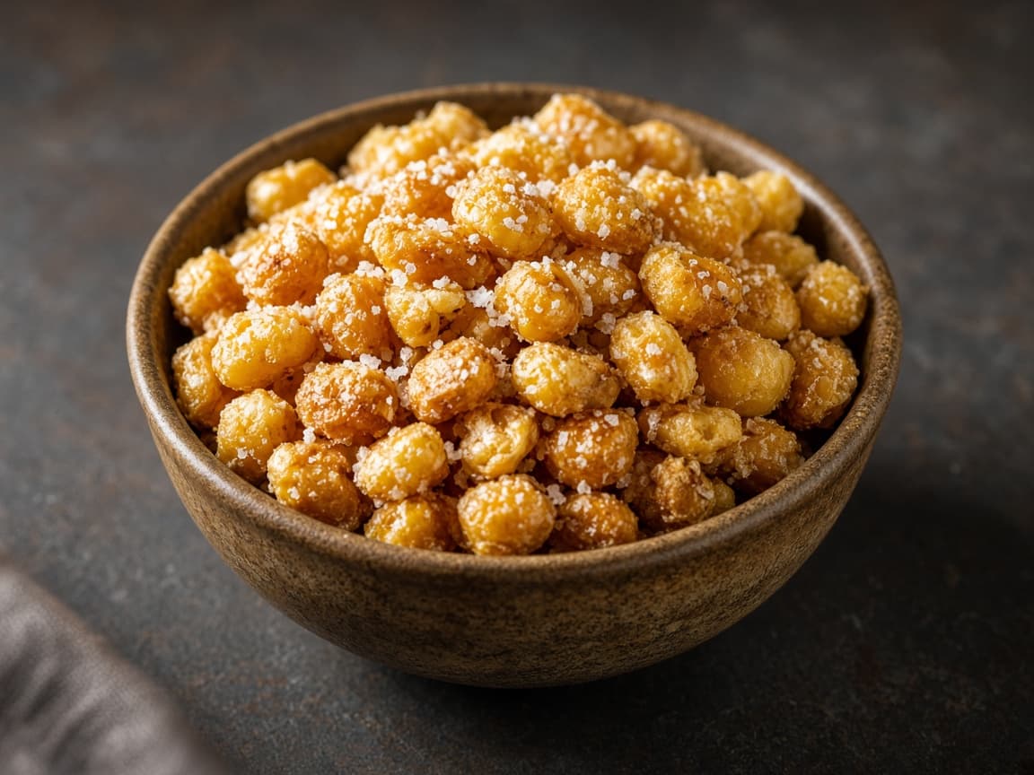 Saltede majskorn corn nuts i skål