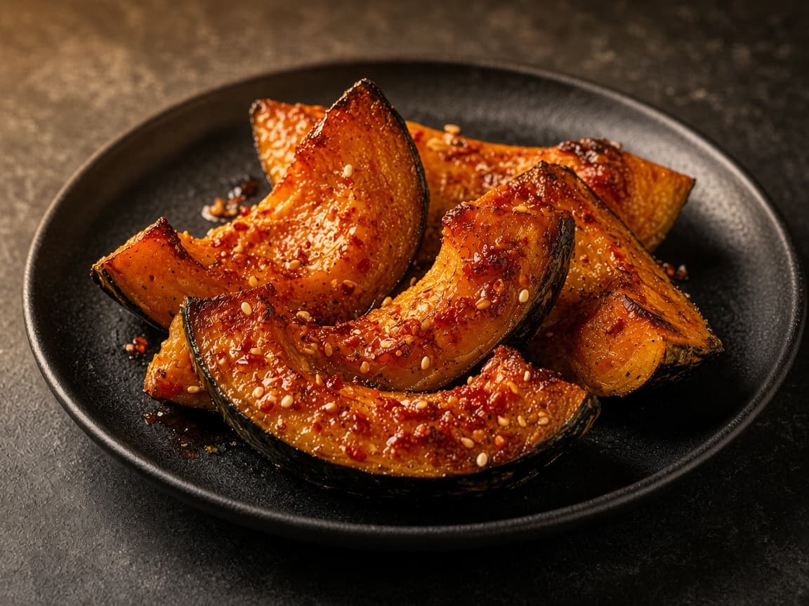 Airfryer-græskarbåde med sticky chili-honningglasur
