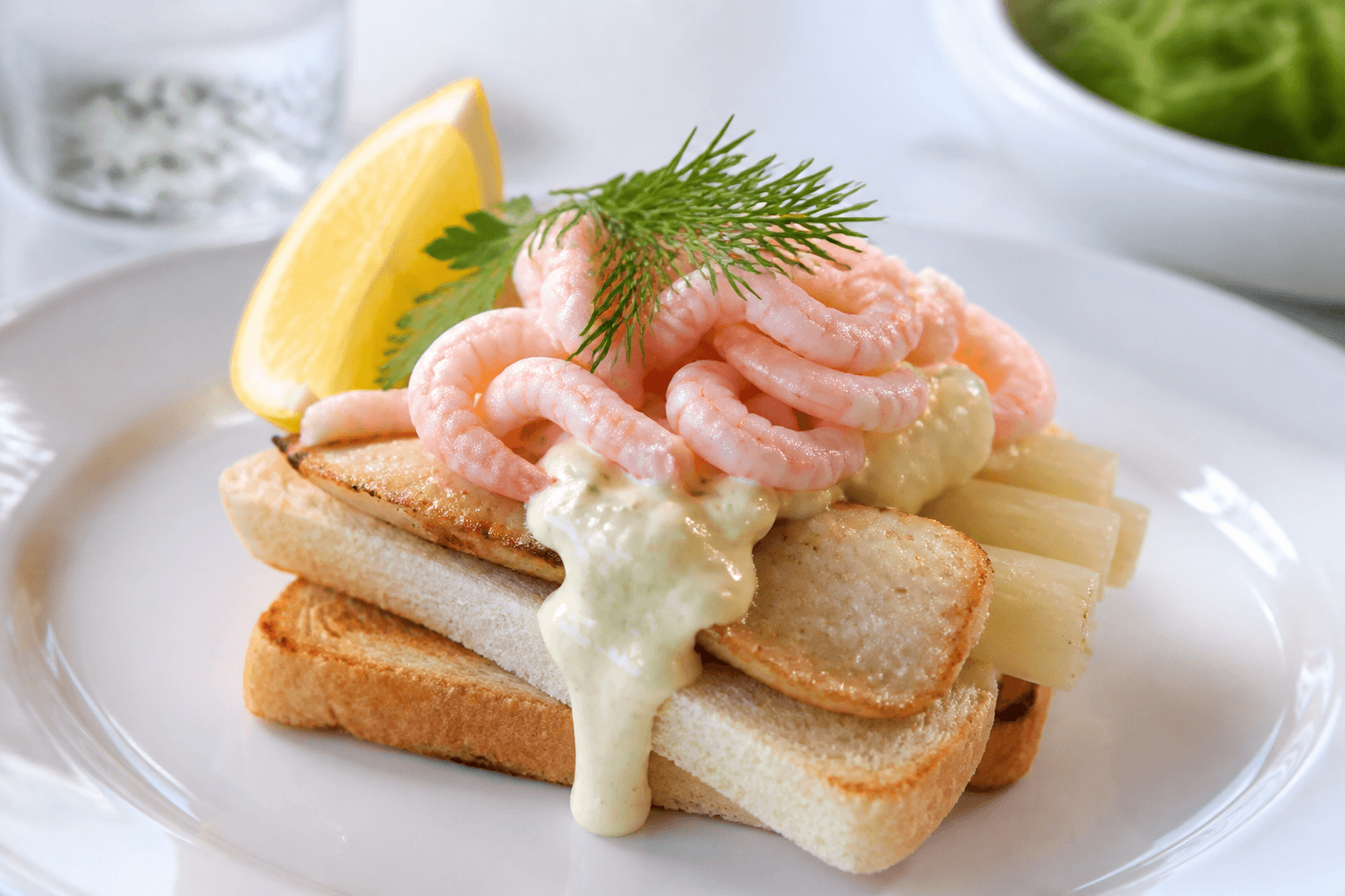 Stjerneskud med stegt fisk fra airfryer