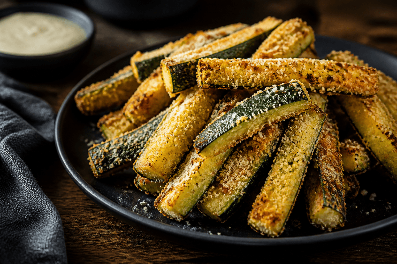 Sprøde zucchini-fritter med parmesan