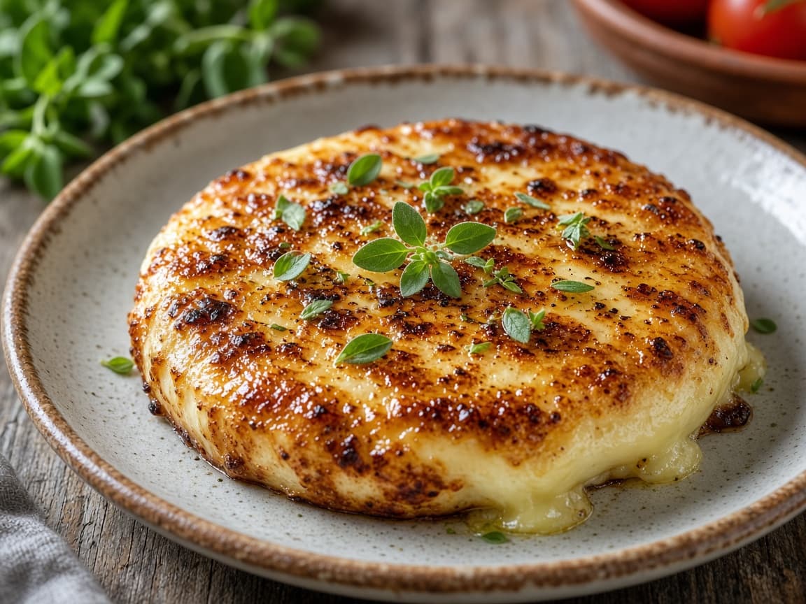 Grillet smeltet provolone med oregano og olivenolie