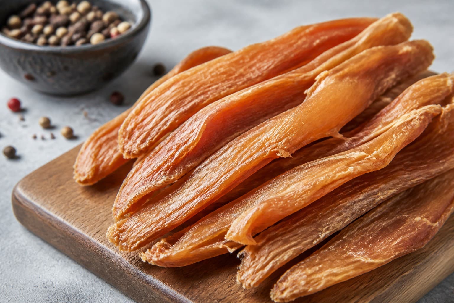 Tørrede kyllingesnacks fra dehydrator