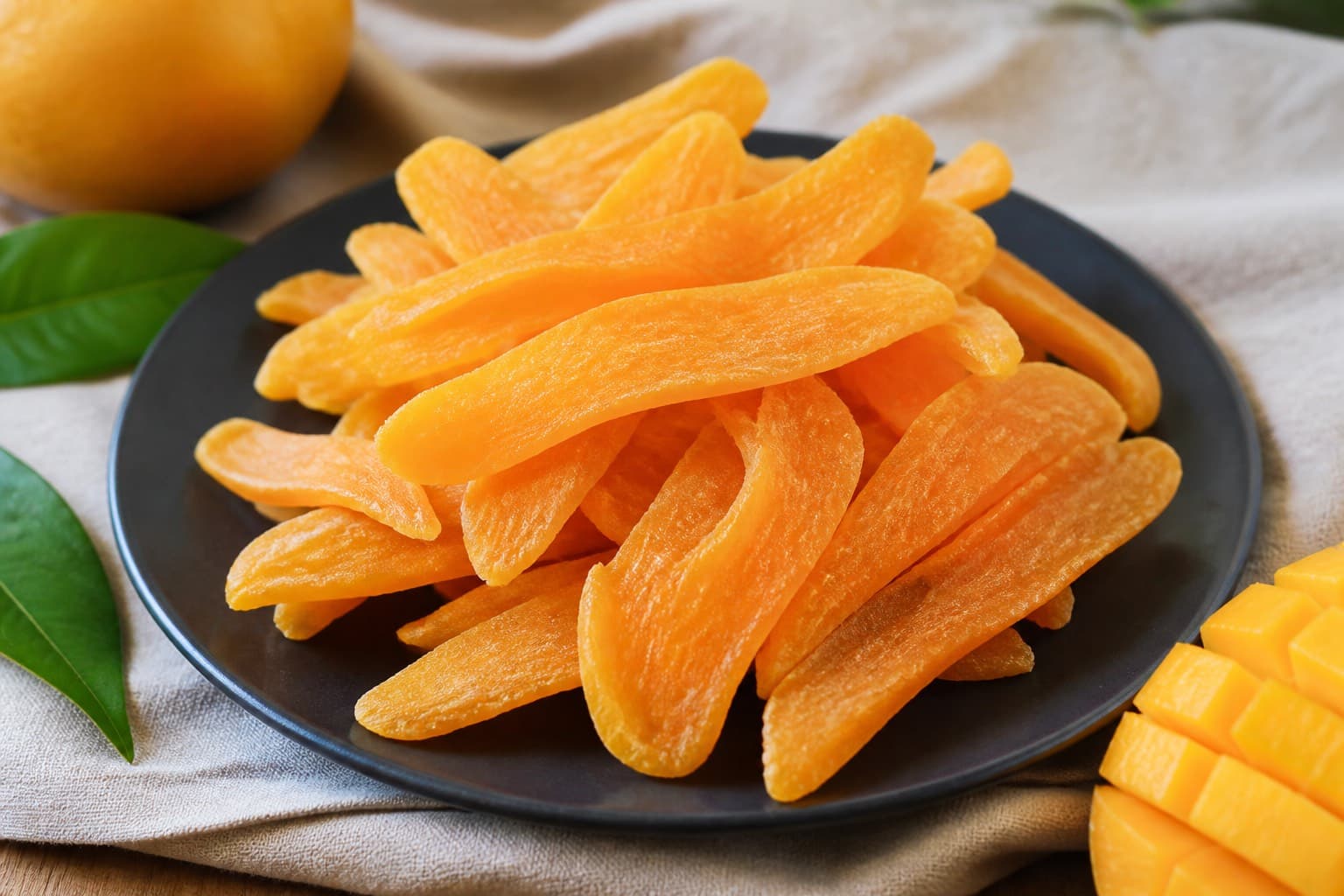 Seje tørrede mangostrimler fra dehydrator