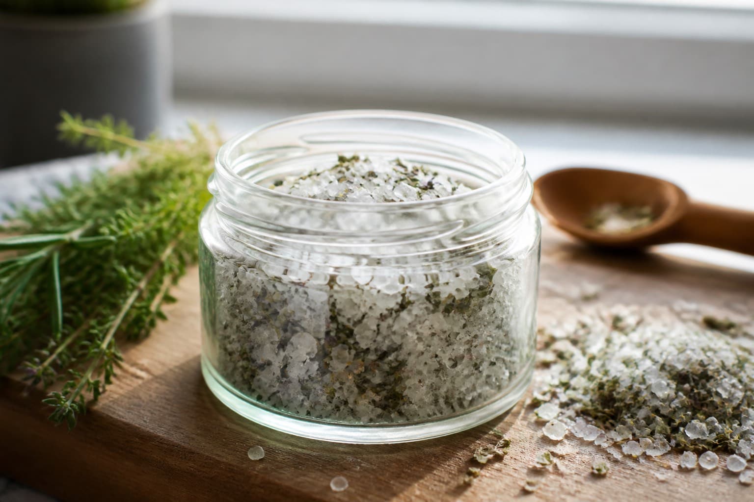 Hjemmelavet urtesalt fra dehydrator