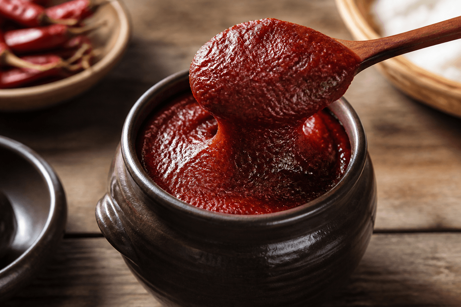 Hjemmelavet gochujang i krukke