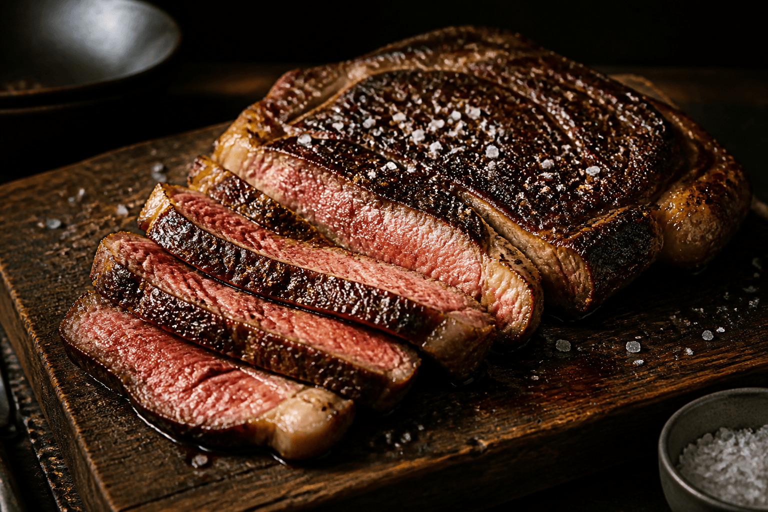 Koji-modnet steak på pande