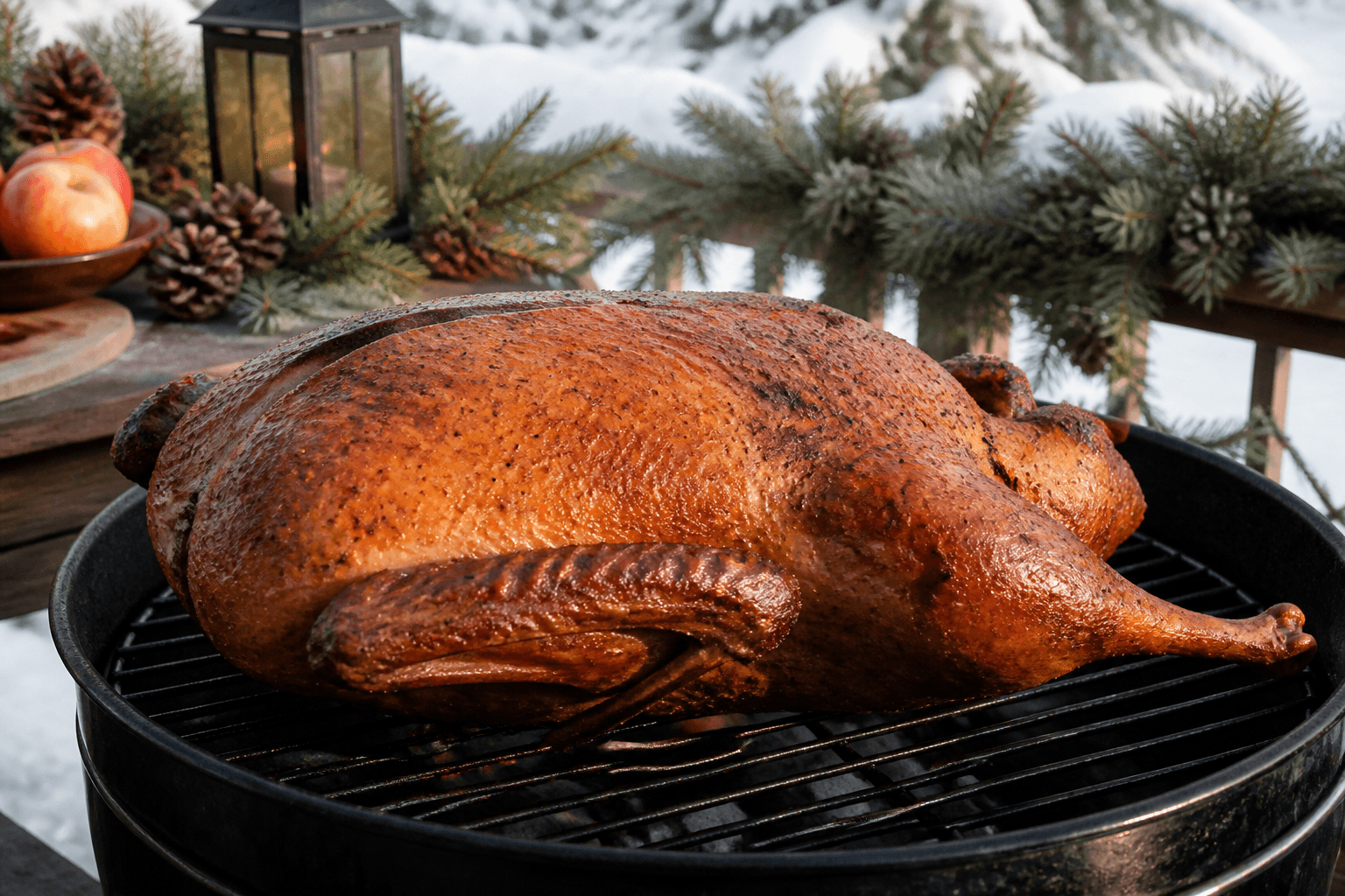 Gås på grill med gyldent skind til julebordet