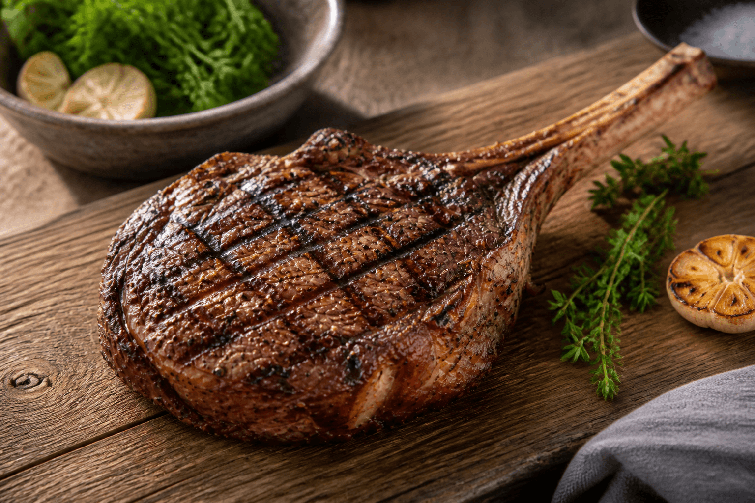 Mørbradbøffer fra grill med grillstriber