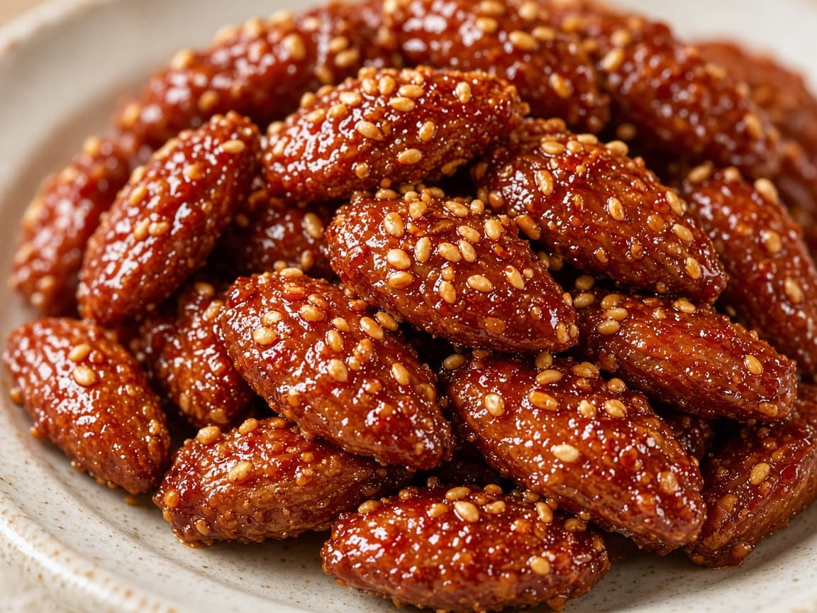 Gochujang-honningglaserede mandler