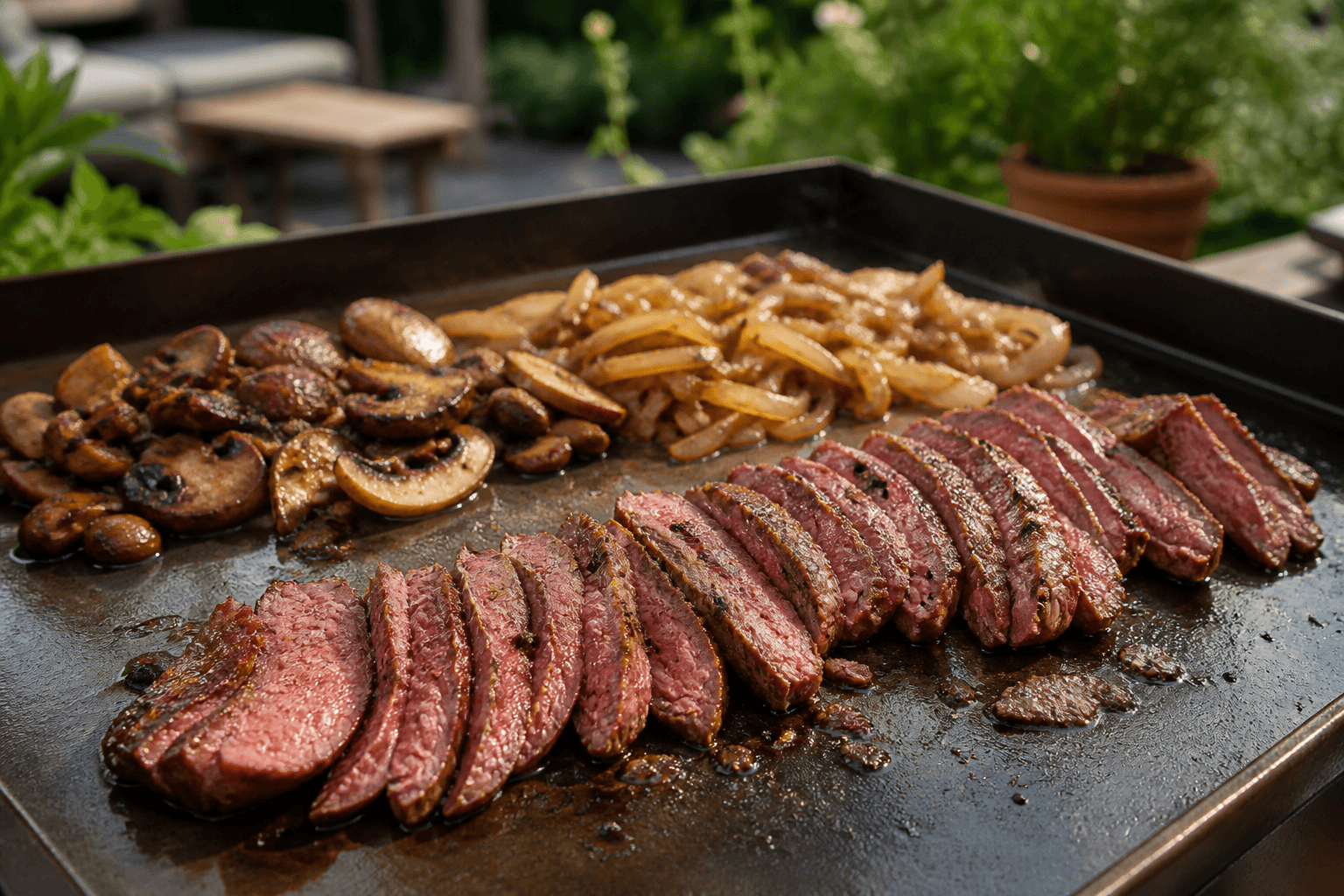 Flanksteak med skorpe og chimichurri fra pizzaovnen