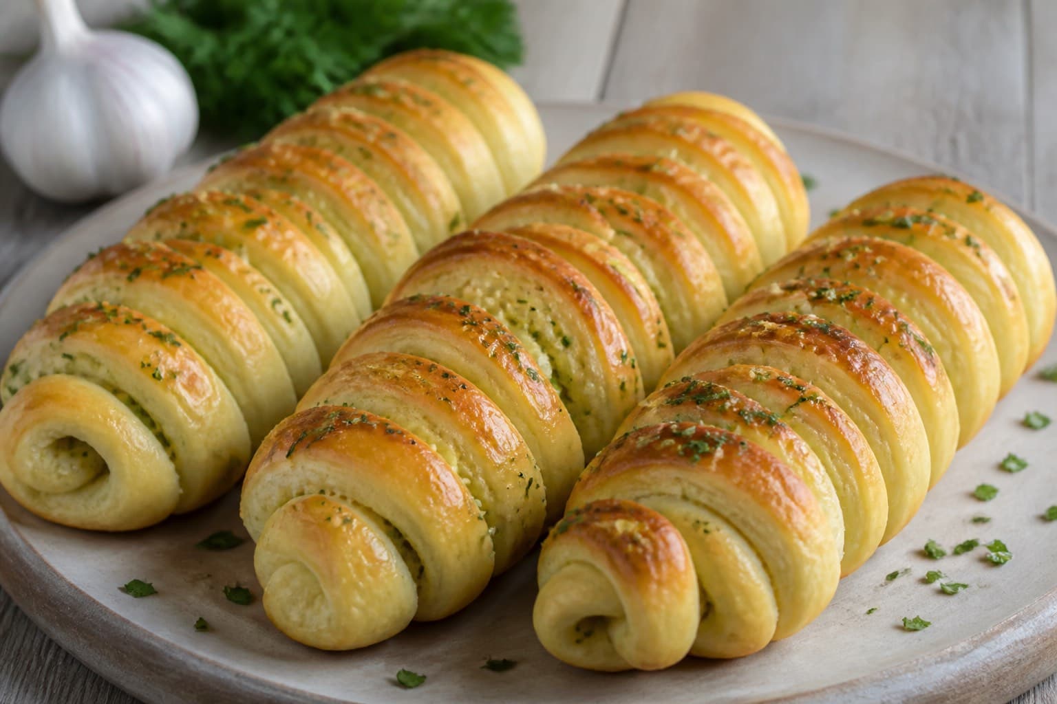 Spiral tornado potato breads med hvidløgssmør fra pizzaovnen