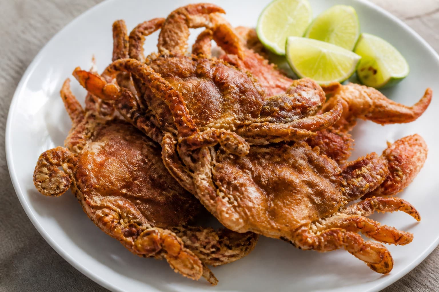 Soft shell crab lynstegt sprød på plancha