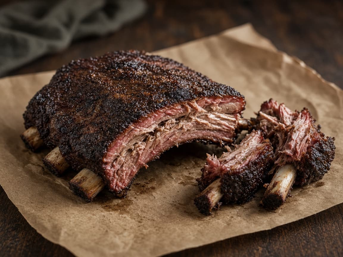 Glaserede smoked pork ribs