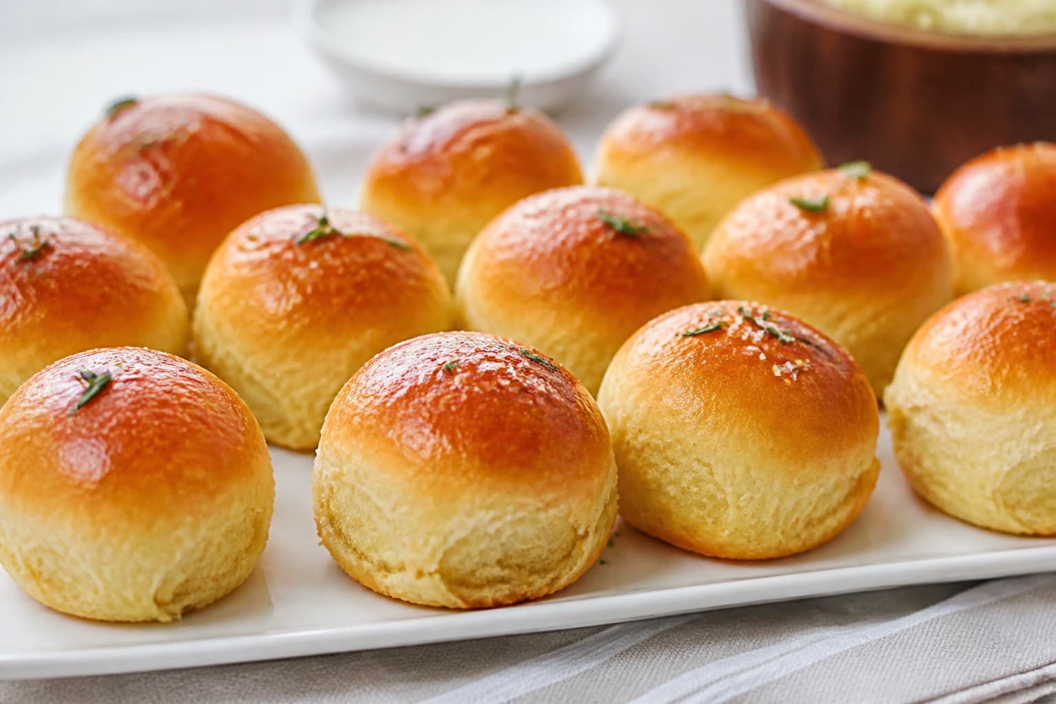 Mini brioche sliders-boller på fad