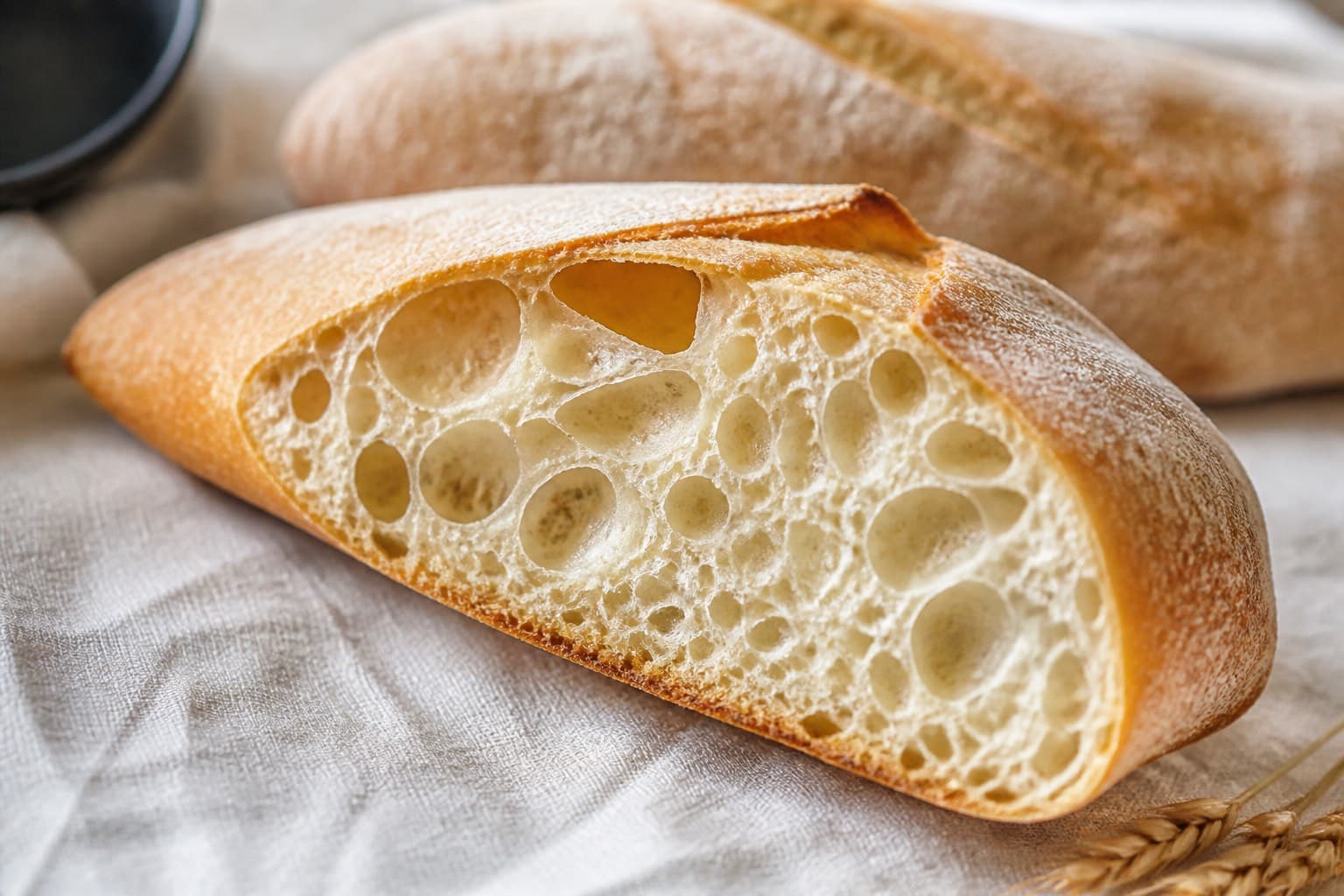 Spansk pan de cristal med åben krumme