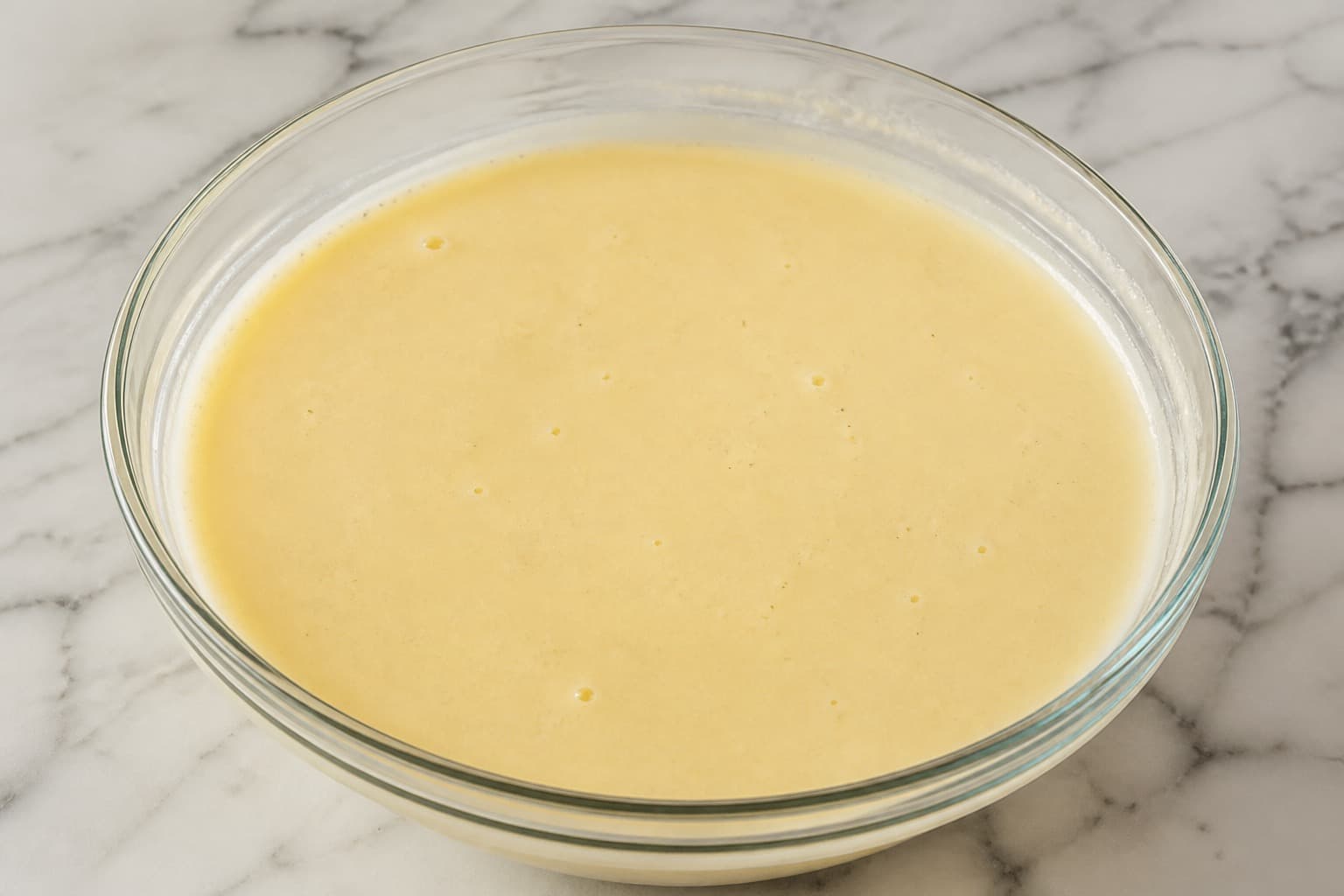 Cremet isbase sous vide i skål klar til ismaskine