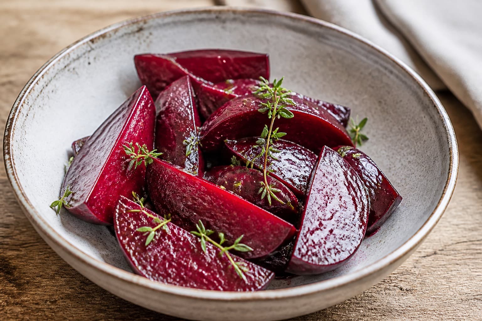 Rødbeder sous vide blanke og dybrøde