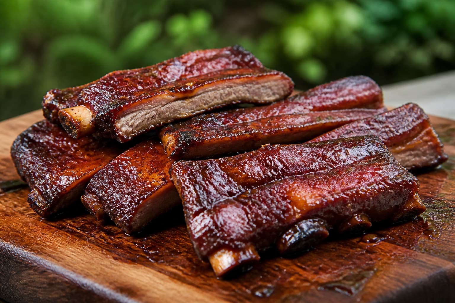 Spareribs fra trykkoger med sticky BBQ-glaze