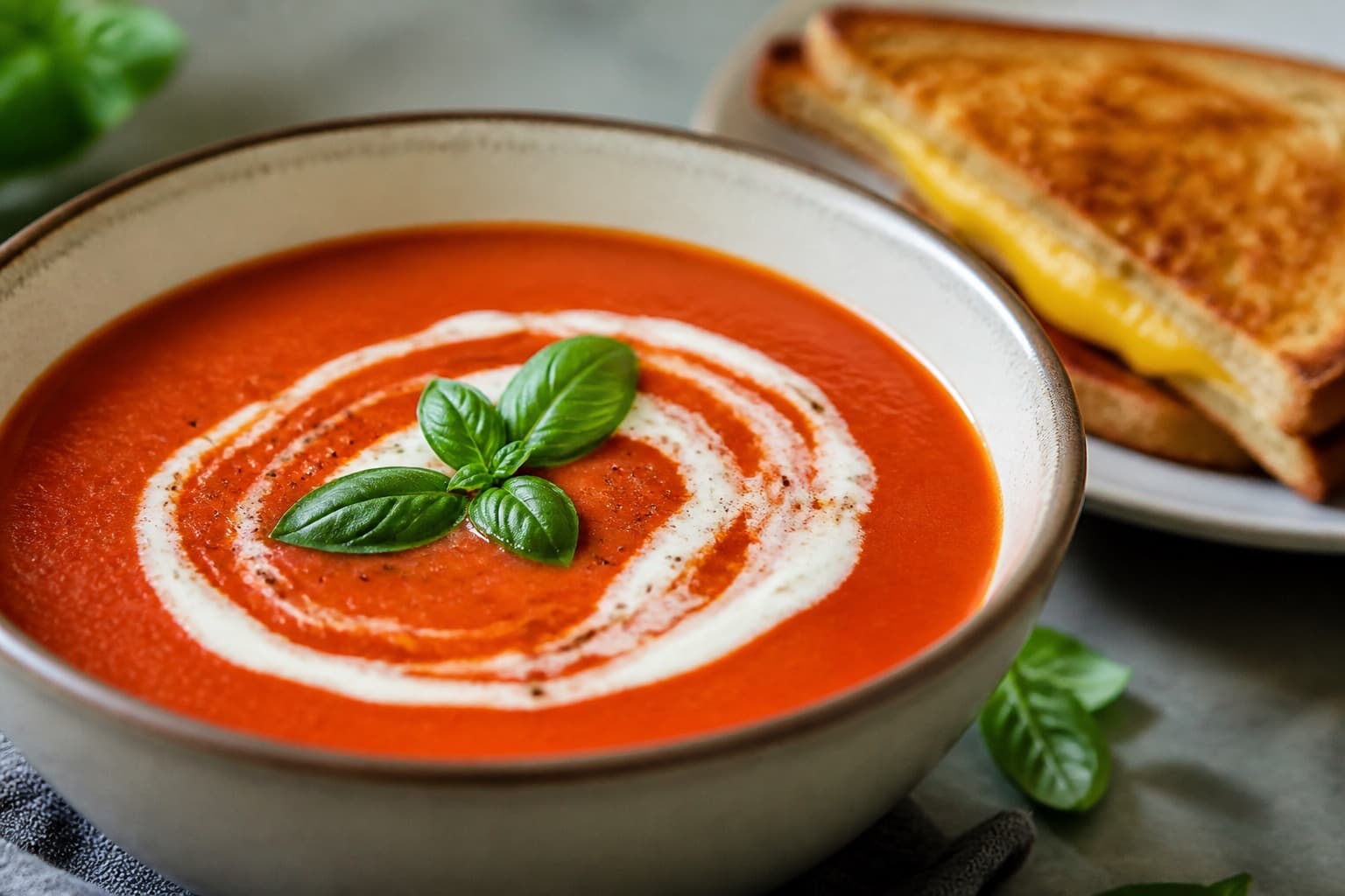 Cremeagtig tomatsuppe — varm eller lun, uden at tygge kød